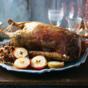 Traditional Christmas roast goose menu
