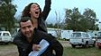 Amy Manson & Daniel Mays on set