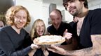 Jo is very impressed with the homemade pie!