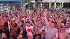 The Mallorca Rocks crowd as the sun sets