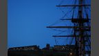 Whitby Harbour at night