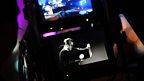Matt caught on camera during the soundcheck