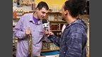 Dev finds out how Tim's getting on with the sorting. Well, he's found a trumpet!