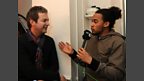 Chatting through the routine with Julian Clary