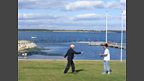 Dev under the watchful eye of Hywel the expert fisherman