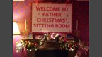 Dev is invited to Father Christmas' sitting room