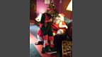 Dev gives Father Christmas his list