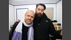 Lars and Dan in the Metallica compound