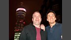 Chris and Dave in front of their special surprise