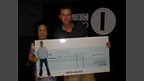 Wing comes in to collect her cheque