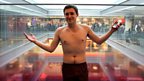 Chris Stark takes the BBC lift in his pants for Comic Relief