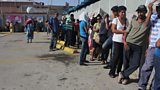 Long queues at Maracaibo Supermarket