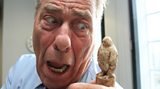 John Levene with his Doctor Who Yeti prop