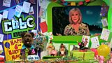 Sue Barker surprises Hacker T. Dog of CBBC