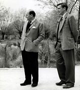 Sir David Attenborough with WTT founder Sir Peter Scott