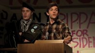 A speech to win the students?