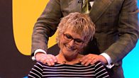 Vic Reeves gives Linda Henry a massage