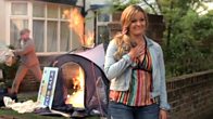 Fire on Jackie's Front Lawn