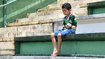 Fans gather at Chapecoense stadium