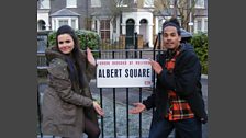 Dev On The Set Of Eastenders