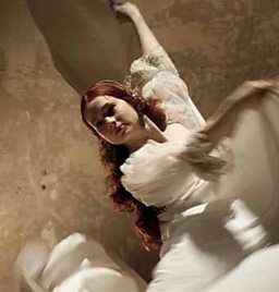 Vicky Butterfly performs a Victorian butterfly dance