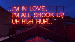 Lucas & Wheater's neon art from an Elvis lyric