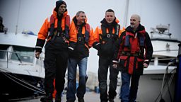Members of Foyle Search and Rescue on patrol around the Foyle