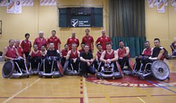 Gareth Mitchell and the Canadian wheelchair rugby team