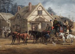 'A Halted Mailcoach', 1830 - 1850