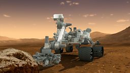 Curiosity rover on Mars