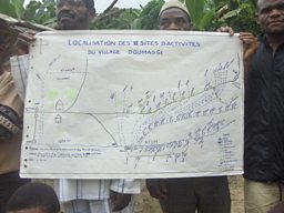 Map put to paper