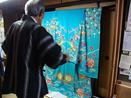 Kihachi Tabata's hand painted kimono fabrics