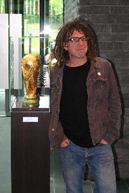 Presenter David Goldblatt inside FIFA's Zurich HQ