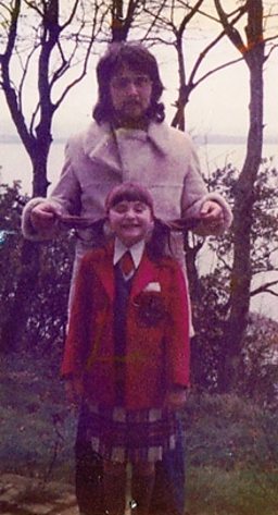 Martha Rafferty with her father, Gerry, in 1978 shortly after Baker Street was released.