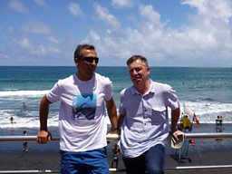John McCarthy (right) with Sergio Alvarez Krutchkoff in Gran Canaria 