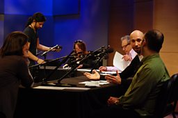Producer Sam Bryant talks to Todd Barry