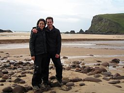 Matt and Julia on the beach