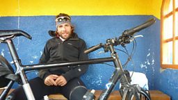 Photo: Mark Beaumont taking a breather in Argentina 
