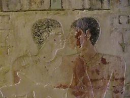 Relief carving of Khnumhotep and Niankhkhnum