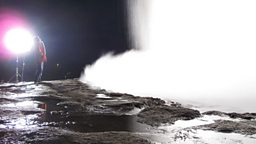 Photo: Filming a Geyser