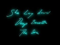 She Lay Down Deep Beneath the Sea by Tracey Emin