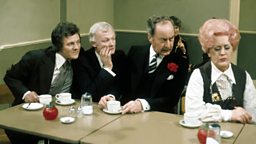 Mr Lucas, Mr Humphries, Captain Peacock and Mrs Slocombe