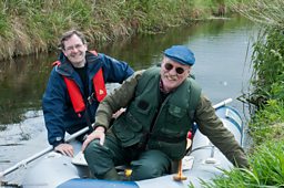 Sound recordist Tom Lawrence with Paul Evans