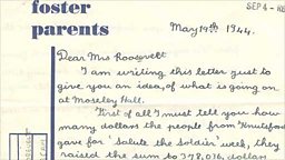 Letter to Eleanor Roosevelt 