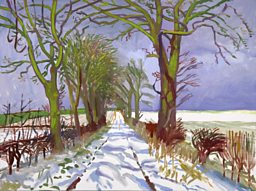 David Hockney - Winter Tunnel with Snow, March, 2006