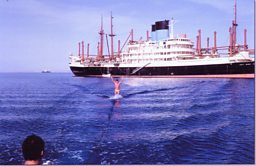 Captain Brian McManus 'water-skiing'