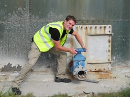 Filming at Crossness Sewage Works