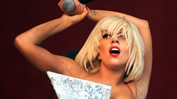 Lady Gaga at Glastonbury in 2009