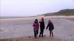 Photo: Helen and friends on the beach at Sylt
