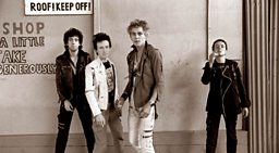 The Clash pose under the Westway on Portobello Road, London W10 Photographed by Adrian Boot ©